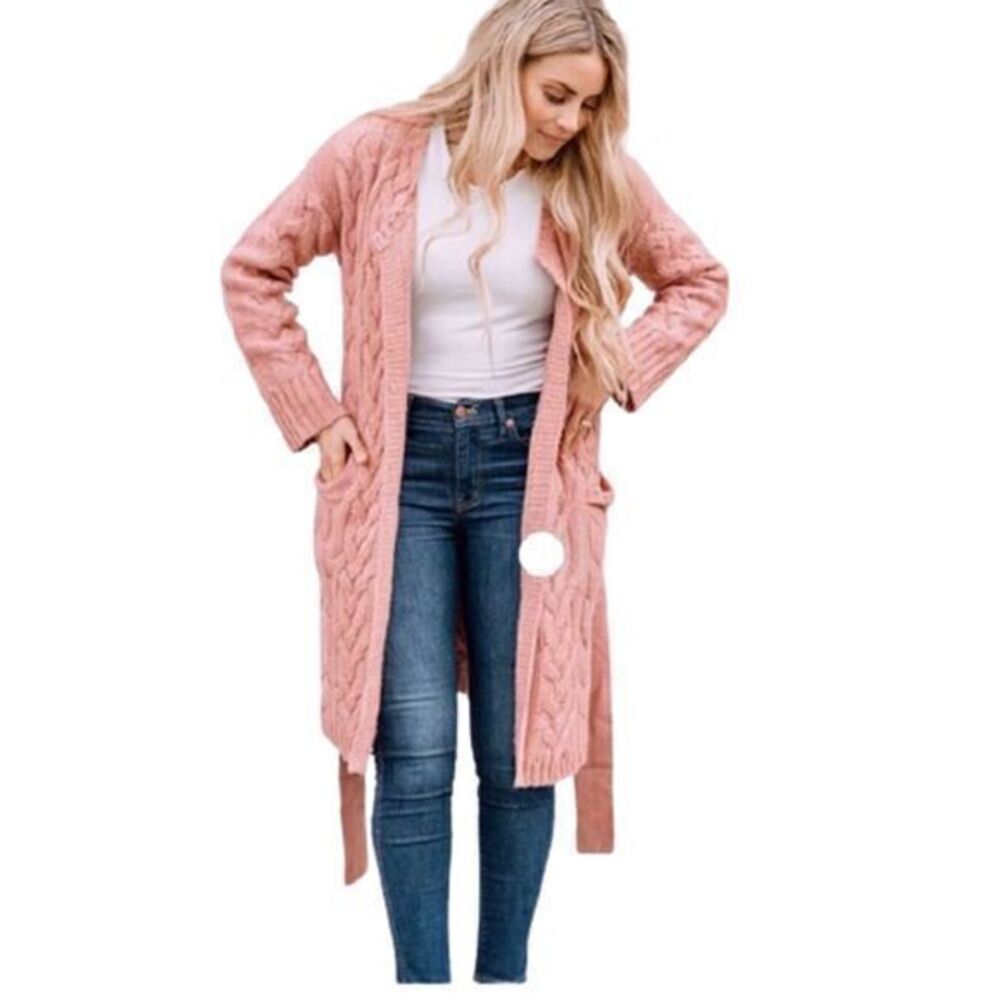 RACHEL PARCELL NWT Knit Cozy Cable Long Cardigan XSMALL